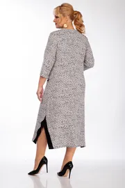 Sukienka Michel Chic #2073 plate seryj leopard