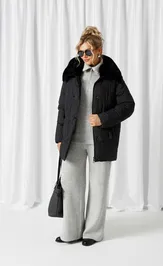 Coat Beautiful & Free 1018 chernyj