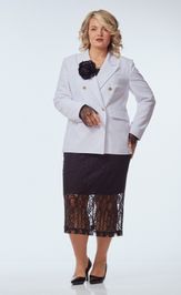 Костюм OVERYOU 244/1 белый с черным