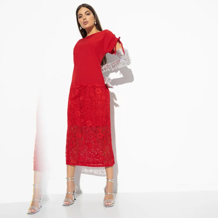 Sukienka CHARUTTI #Roskosh izyashhestva (passion red)