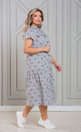 Dress NOVITA 1338-1 seryj