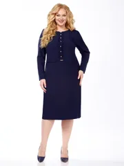 Sukienka Linia L #B-2055 temno-sin