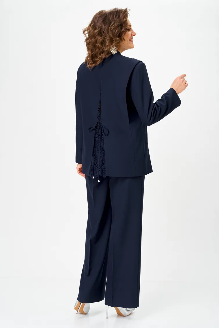 Suit Vilena-fashion #1138 temno-sinij