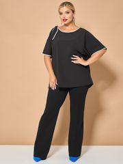 Блуза DORA plus арт. 0324-1 черный матовый