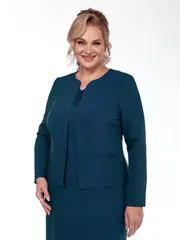 Sukienka Linia L #B-2037 temno-biryuzovyj