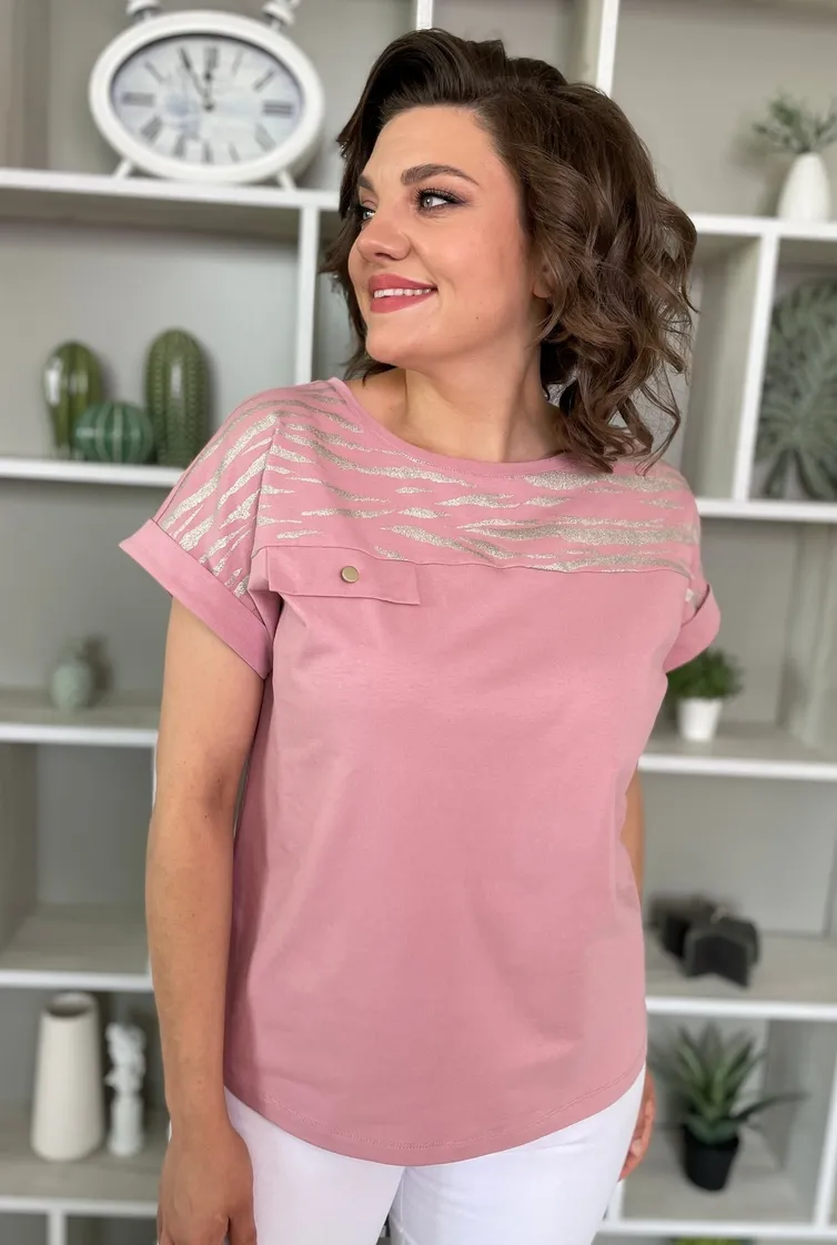Bluzki, tuniki Rumoda #2135 (korotkij rukav) rozovyj