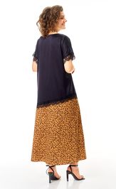 Платье Anastasia 1368 золото/черничный