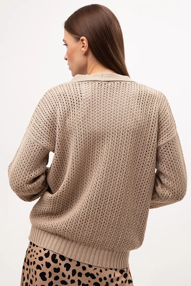 Sweter Romgil #TZ736X svetlo-bezhevyj