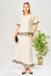 Костюм Ava fashion арт. М-196 молочный-шампанское