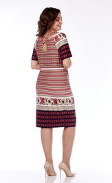 Dress Abbi 1035 ornament bordo