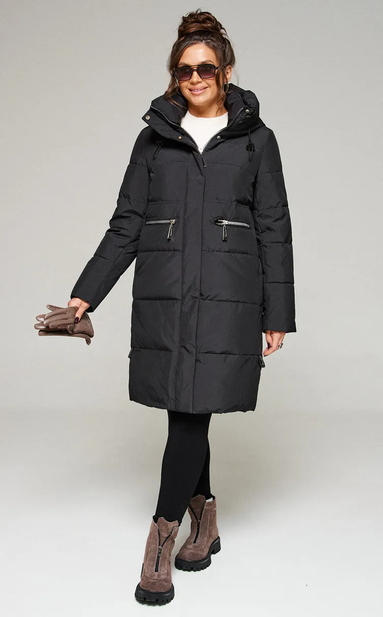 Coat Beautiful & Free #6297 chyornyj