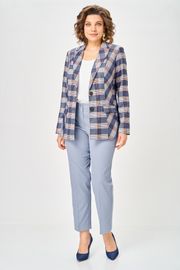 Żakiet BelElStyle #412-303 belo-sinyaya kletka