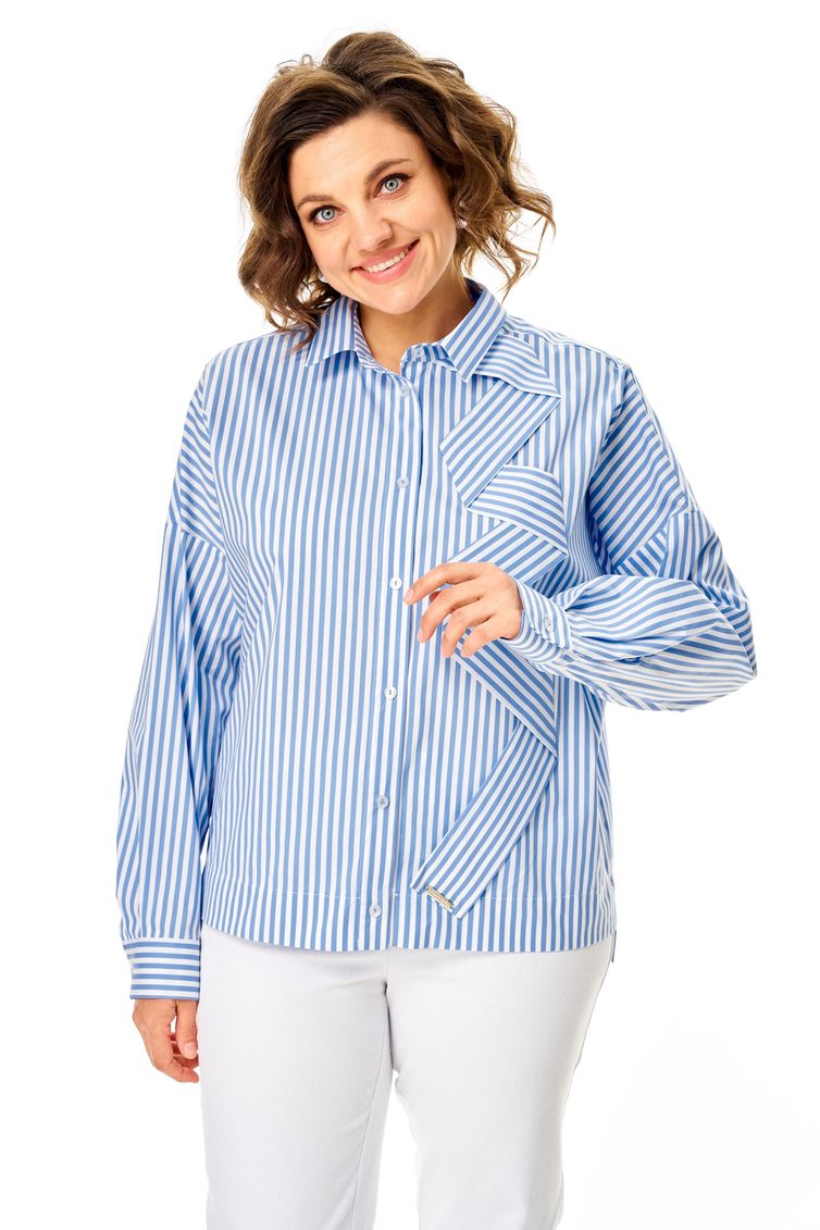 Блузка Michel Chic арт. 798 полоска голубая