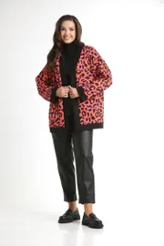 Sweter Ladis Line #1528 rozovyj leo