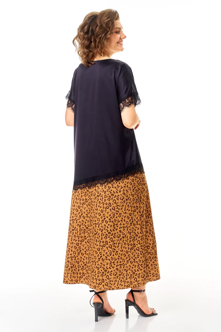 Платье Anastasia арт. 1368 золото/черничный