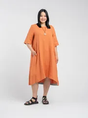 Sukienka FASHION CENTRE #L-4003/Morkovnyj