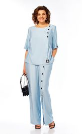 Костюм Ольга Стиль С1022 голубой