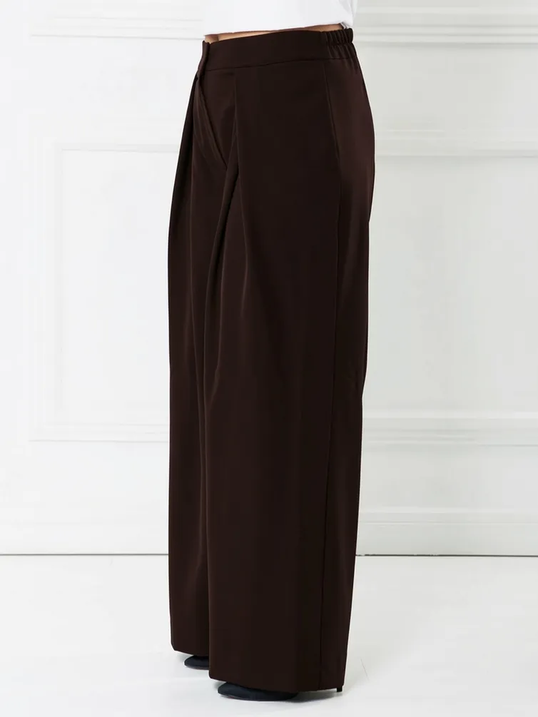 Trousers NOVITA #1481 korichnevyj