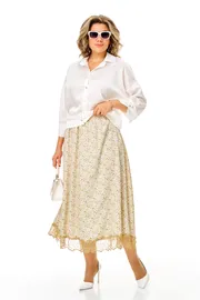 Set Anastasia #1322 belyj+cvety