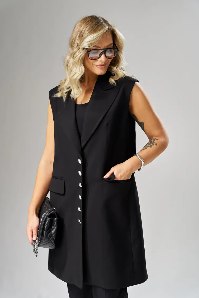 Waistcoat Ava fashion #M-242 chernyj