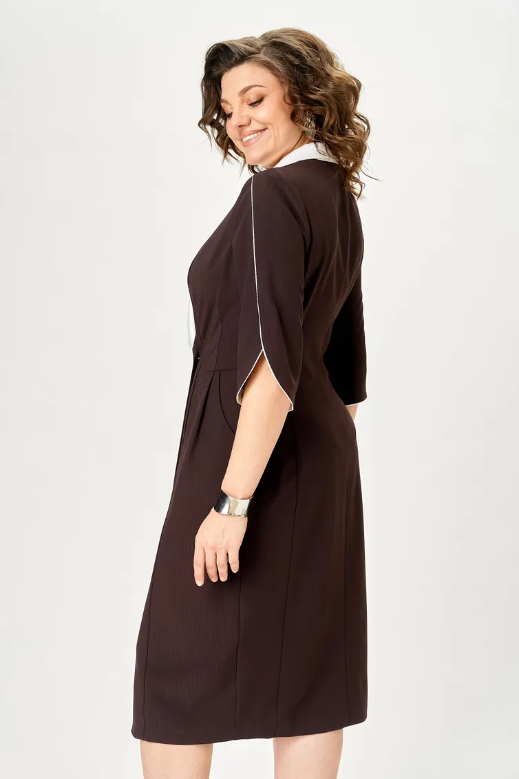 Sukienka Anastasia MAK #1308 korichnevyj
