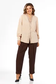 Bluzka Olga Style #S1049 kapuchino