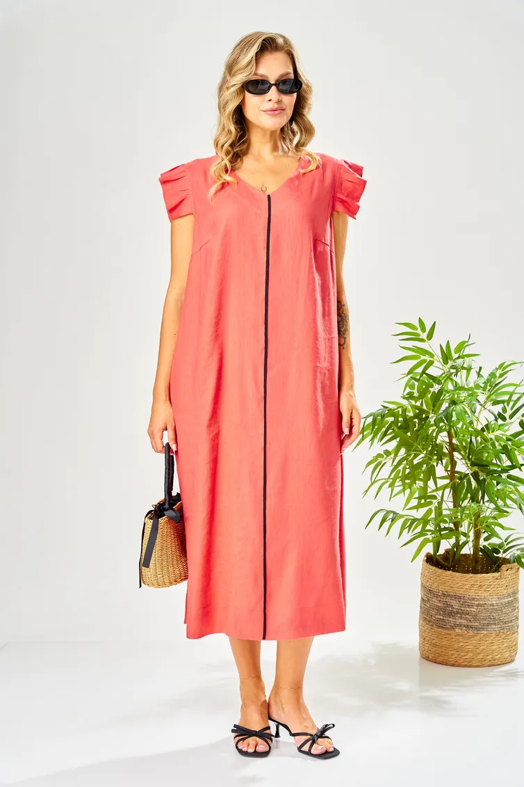 Dress Ava fashion #M-209 korallovyj