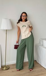 Костюм Dilana Vip 2139 бежевый/зеленый
