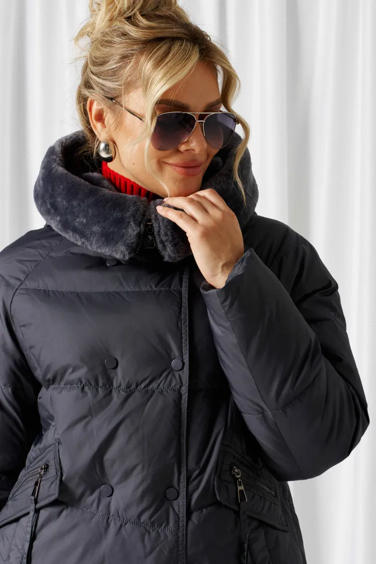 Coat Beautiful & Free #1018 grafit