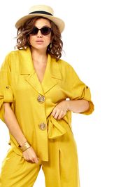 Костюм Ольга Стиль С1013 горчица