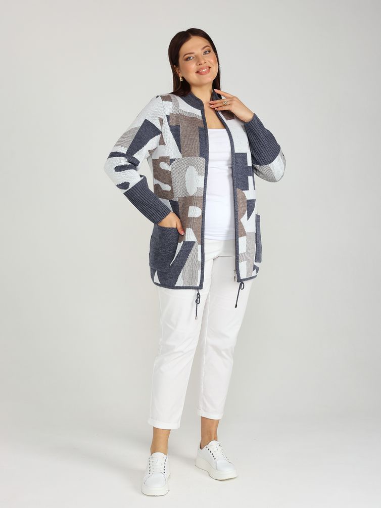 Кардиган BONADI арт. 1982 джинс-капучино