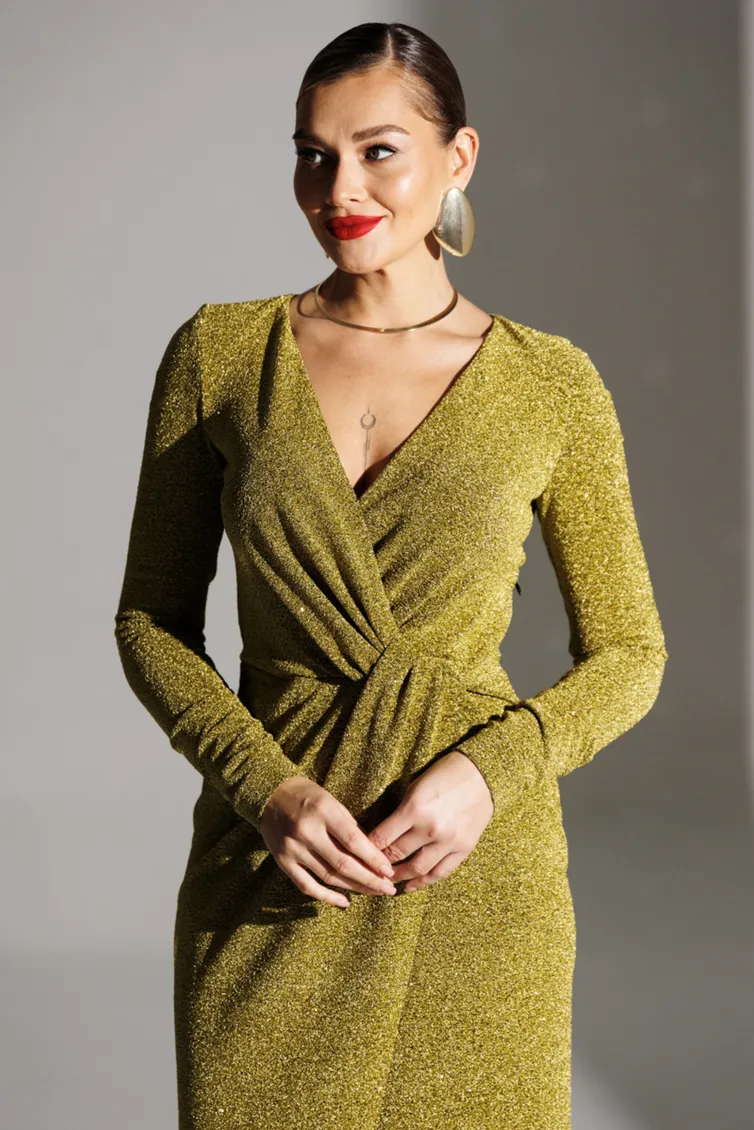 Sukienka Moda Urs #25-2879-zol