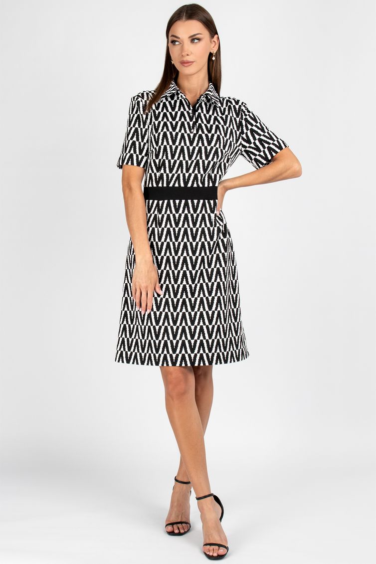 Dress VIZAVI #807 cherno-belyj