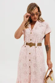 Sukienka Verita moda #N-2459.1 pudra
