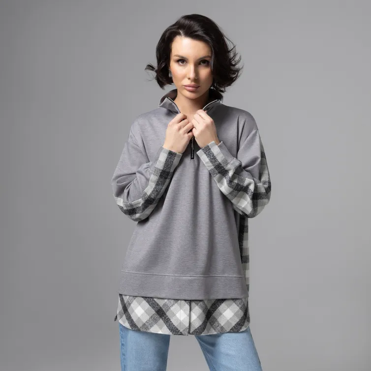 Свитшот CHARUTTI арт. Путешествие начинается (пасмурное небо)