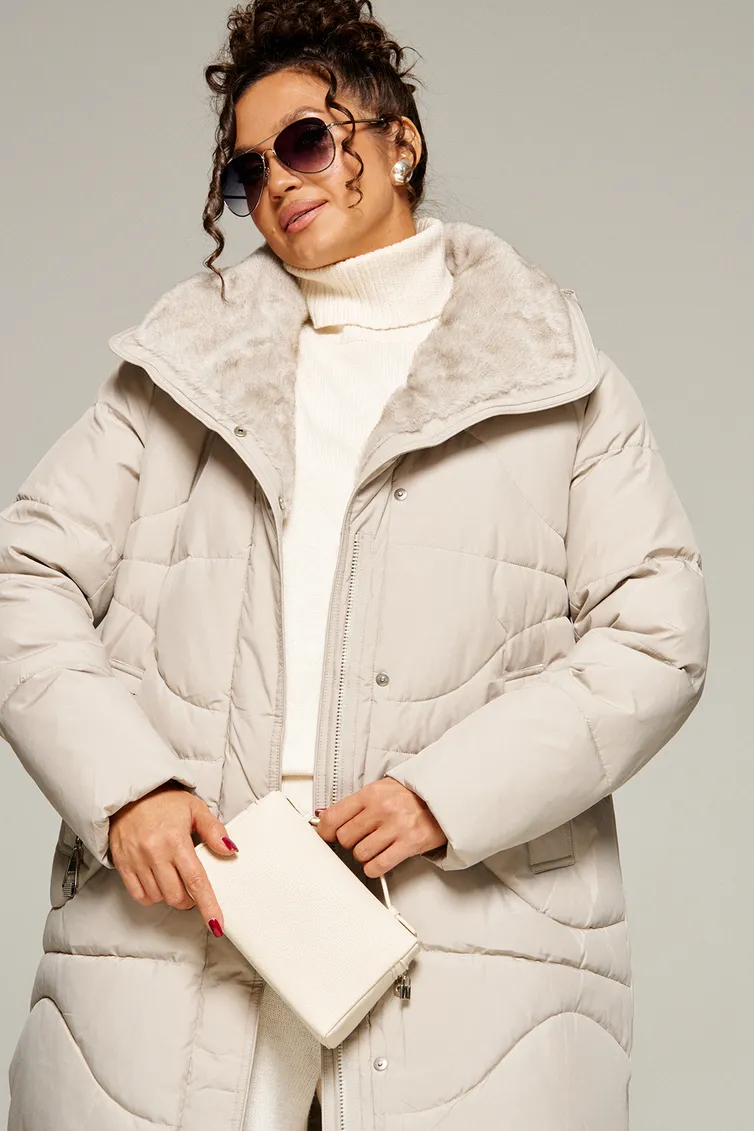 Coat Beautiful & Free #8012 kremovyj