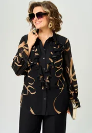 Blouse EVA GRANT #9019 print lenty