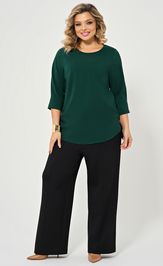 Блуза DORA plus 0220-2 темно-зеленый