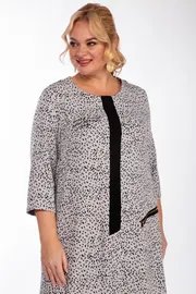 Sukienka Michel Chic #2073 plate seryj leopard