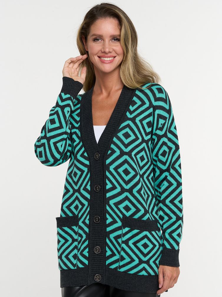 Sweter Newvay #5232-1732 antracit/mentol