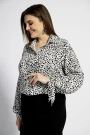 Блуза BegiModa арт. 4036 чёрно-белый