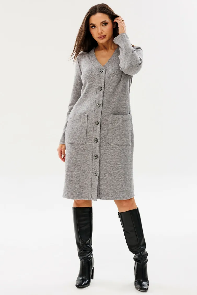 Dress Ma Cherie #4071 seryj melanzh