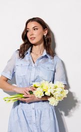 Платье Люше 4364 голубой