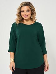 Блуза DORA plus арт. 0220-2 темно-зеленый