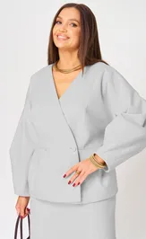 Blazer V&N fashion 1048 zhaket seryj