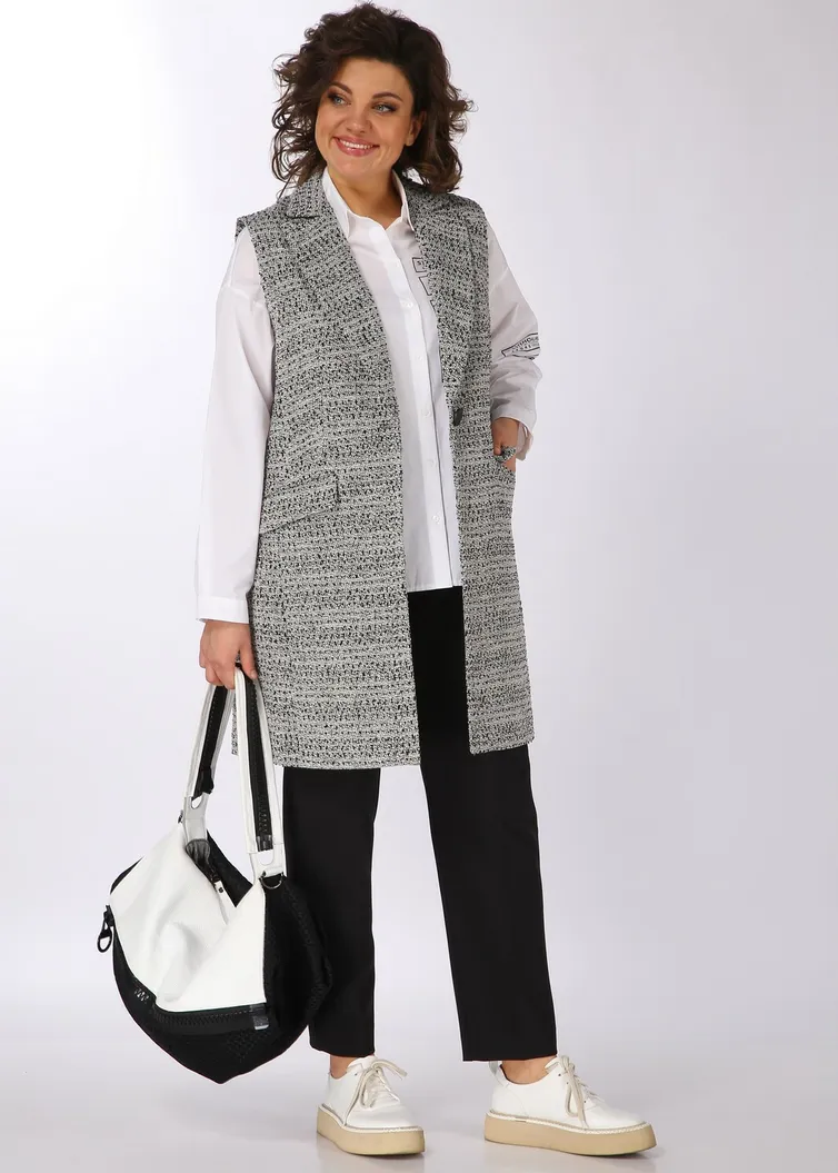 Garnitur Vilena-fashion #744V seryj+chernyj