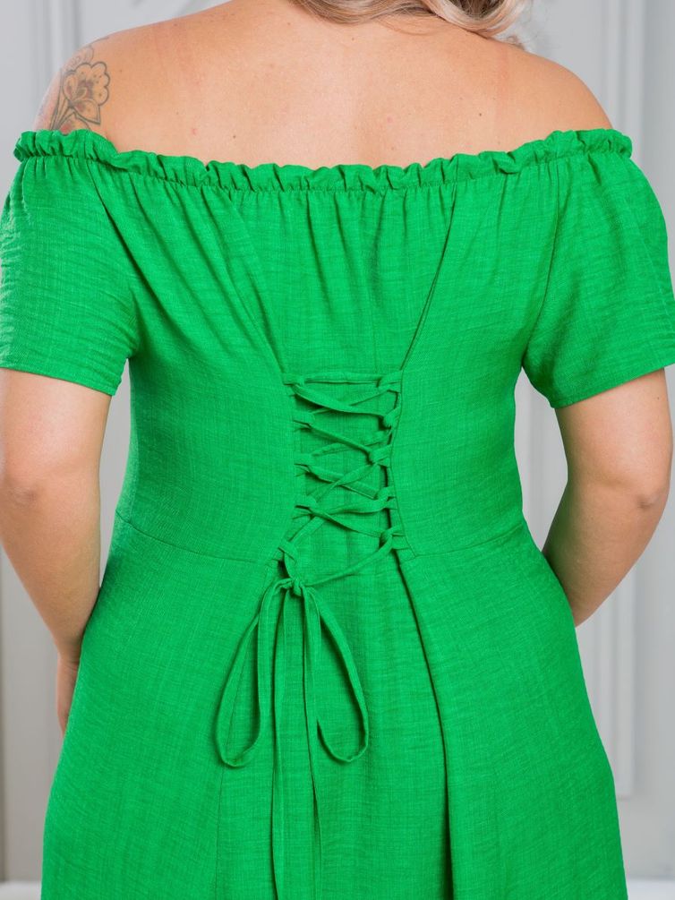 Dress NOVITA #1451 yarko-zelenyj