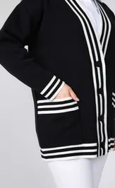 Sweter BONADI 1884 cherno-belyj