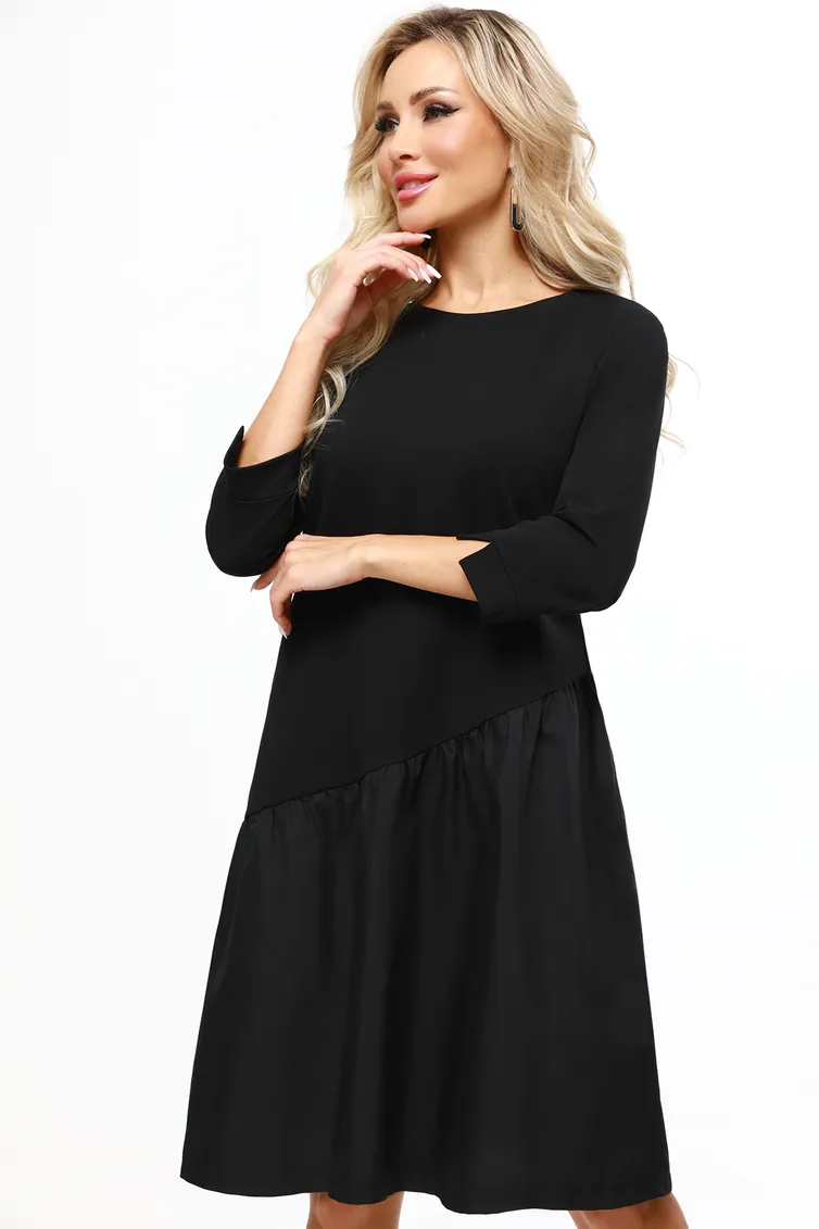 Dress DS Trend #P-4236-0354-02 (s volanom chernoe)