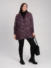 Żakiet BONADI #1631 poncho bordovyj